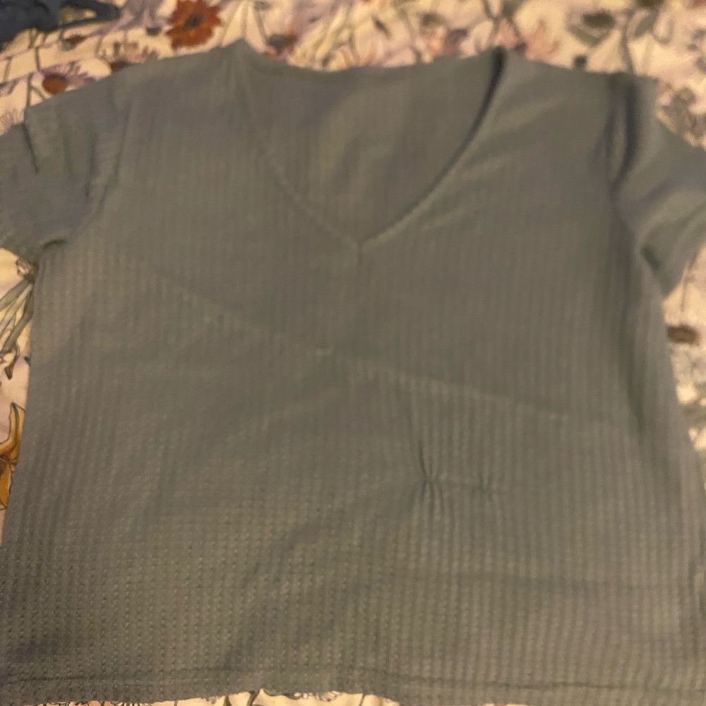 Blue V-neck Tee